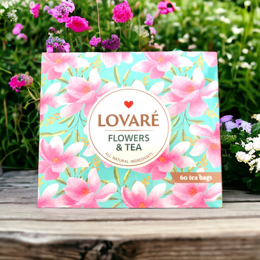 Lovaré Presentask Flowers & Tea 60st tepåsar 120g