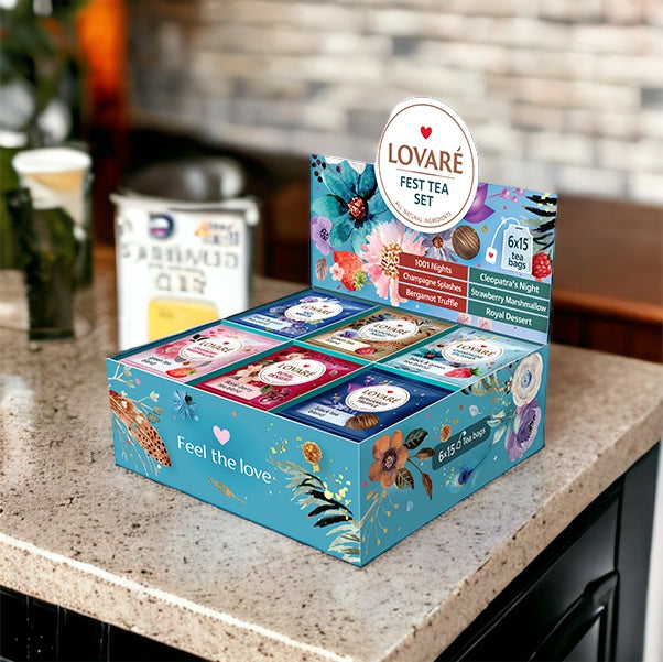 Lovaré gift box Fest Tea Set 90 tea bags 180g