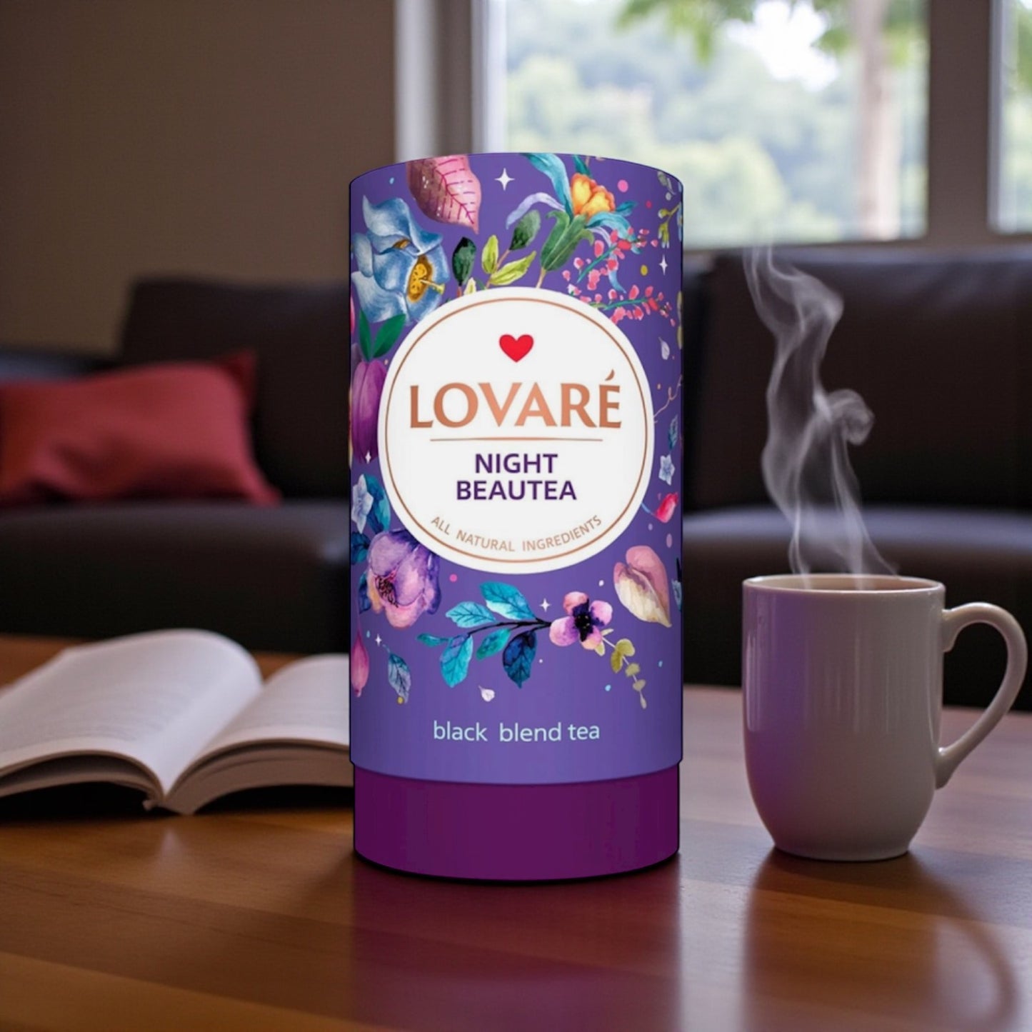 Lovaré Night Beautea Loose tea in cardboard tube 80g