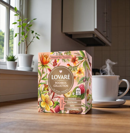 Lovaré Presentask Assorted Rooibos tea Set 32st tepåsar 48g