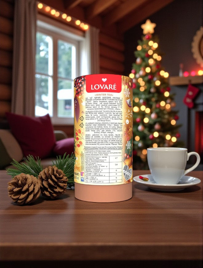 Lovaré Winter Tea Loose tea in cardboard tube 80g